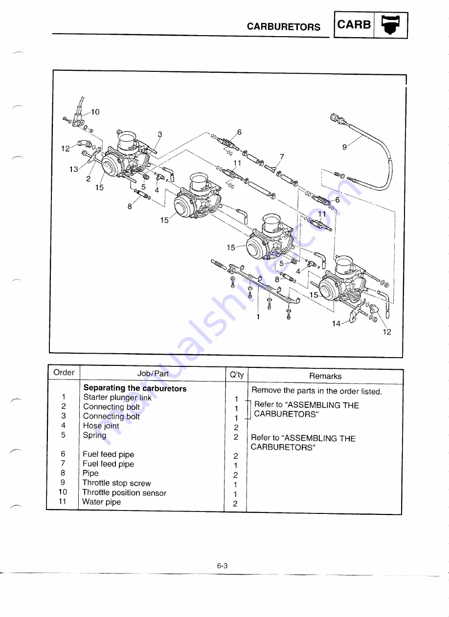 Yamaha YZF-R6CL Service Manual Download Page 232