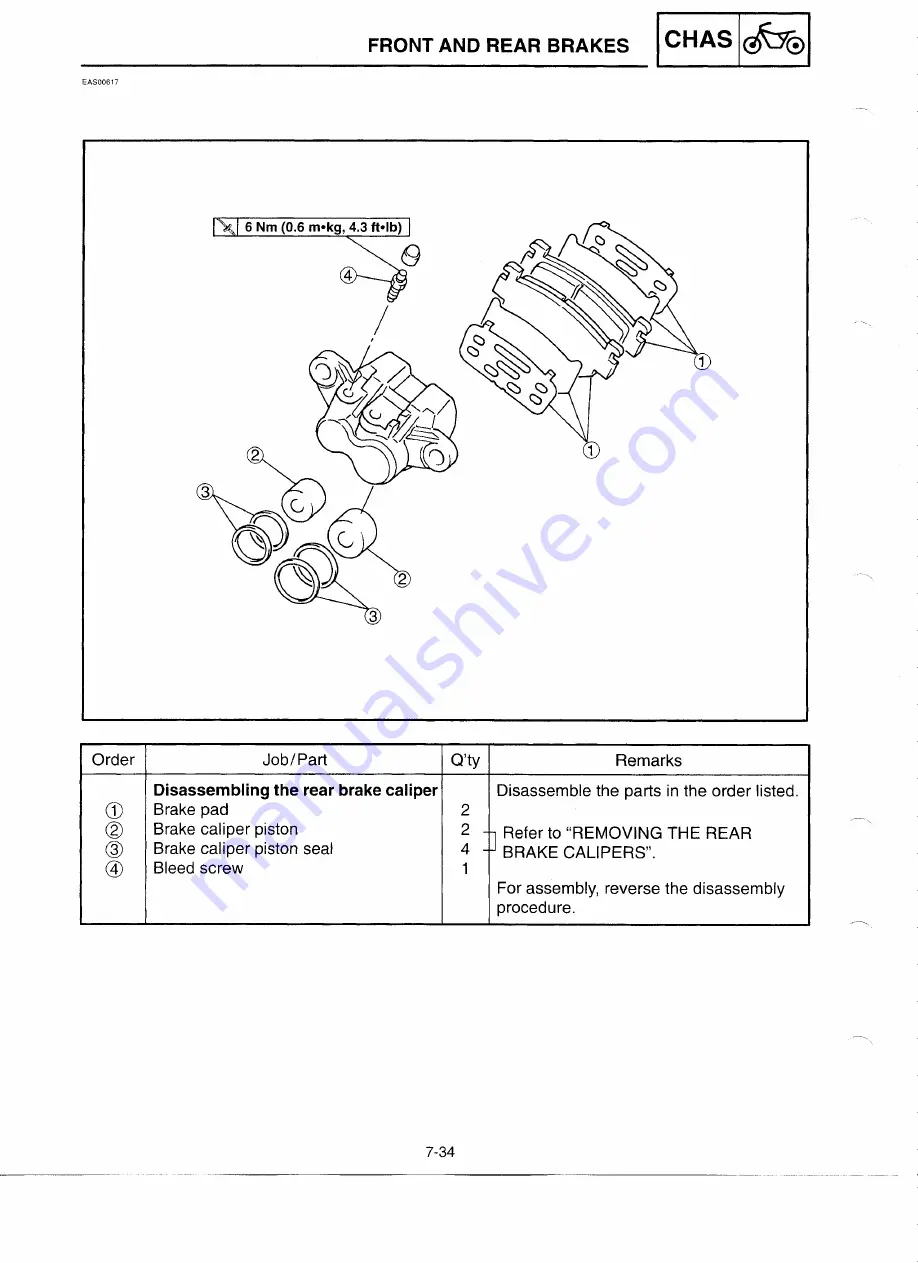 Yamaha YZF-R6CL Service Manual Download Page 285