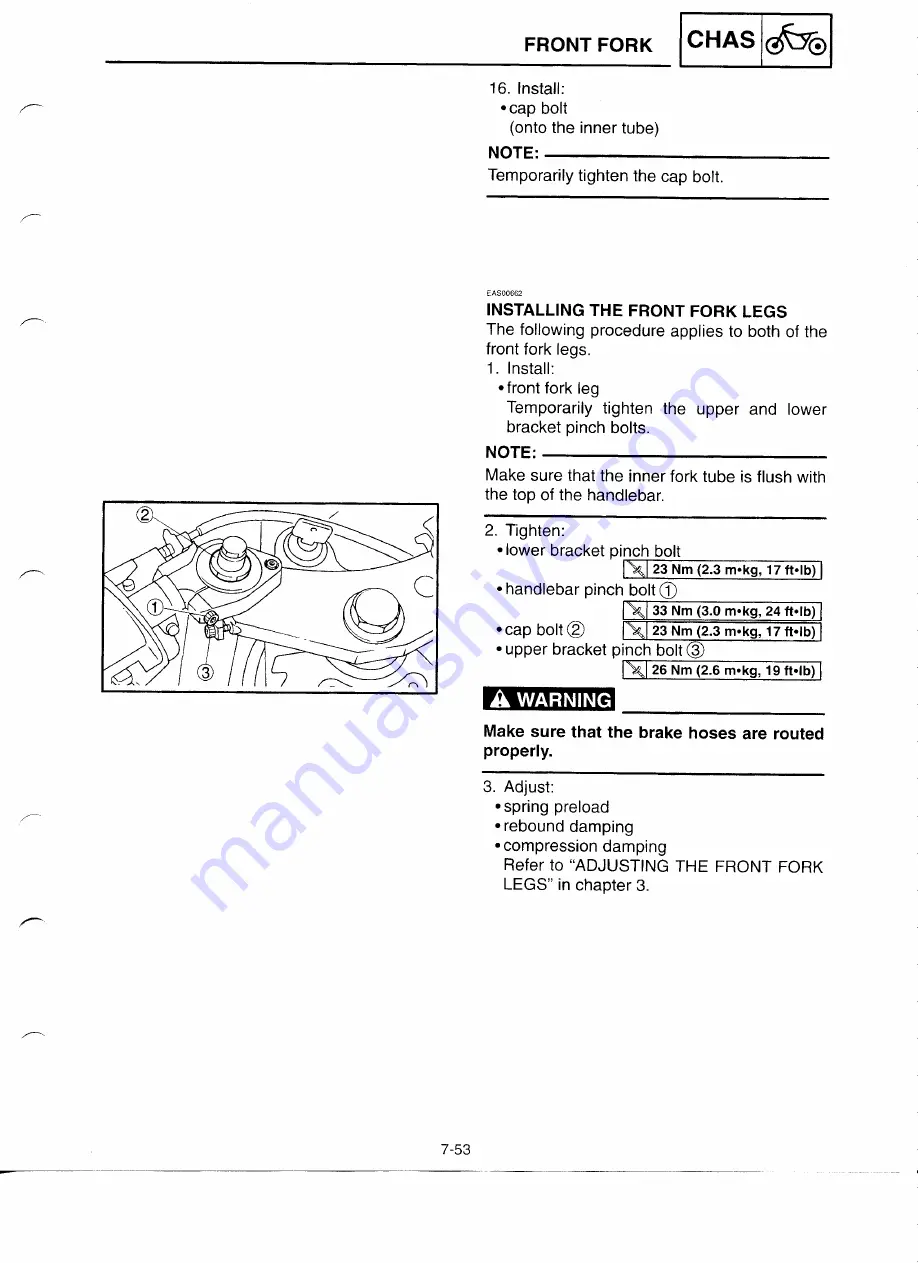 Yamaha YZF-R6CL Service Manual Download Page 304