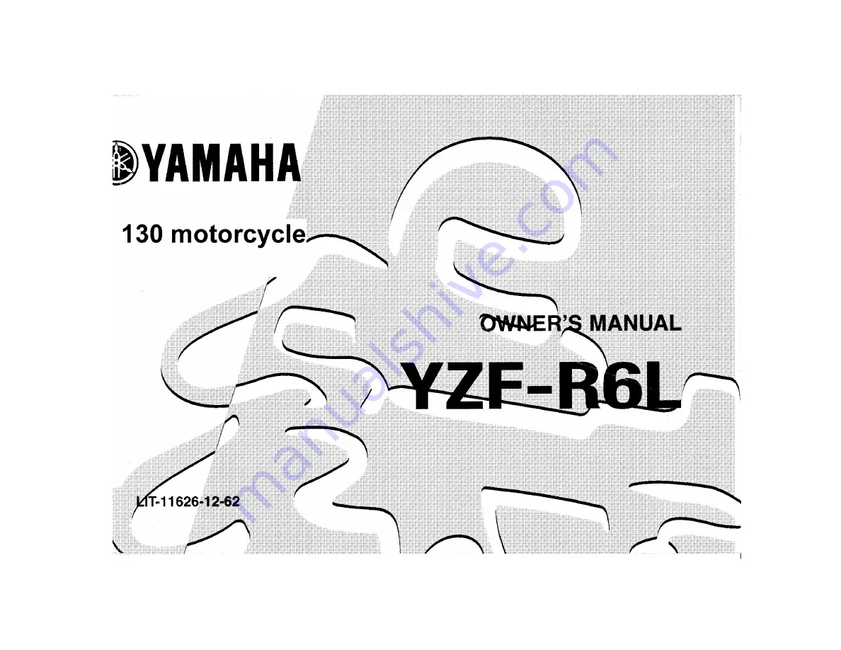 Yamaha YZF-R6L Owner'S Manual Download Page 1