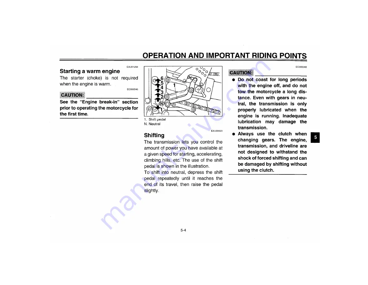 Yamaha YZF-R6M Owner'S Manual Download Page 55