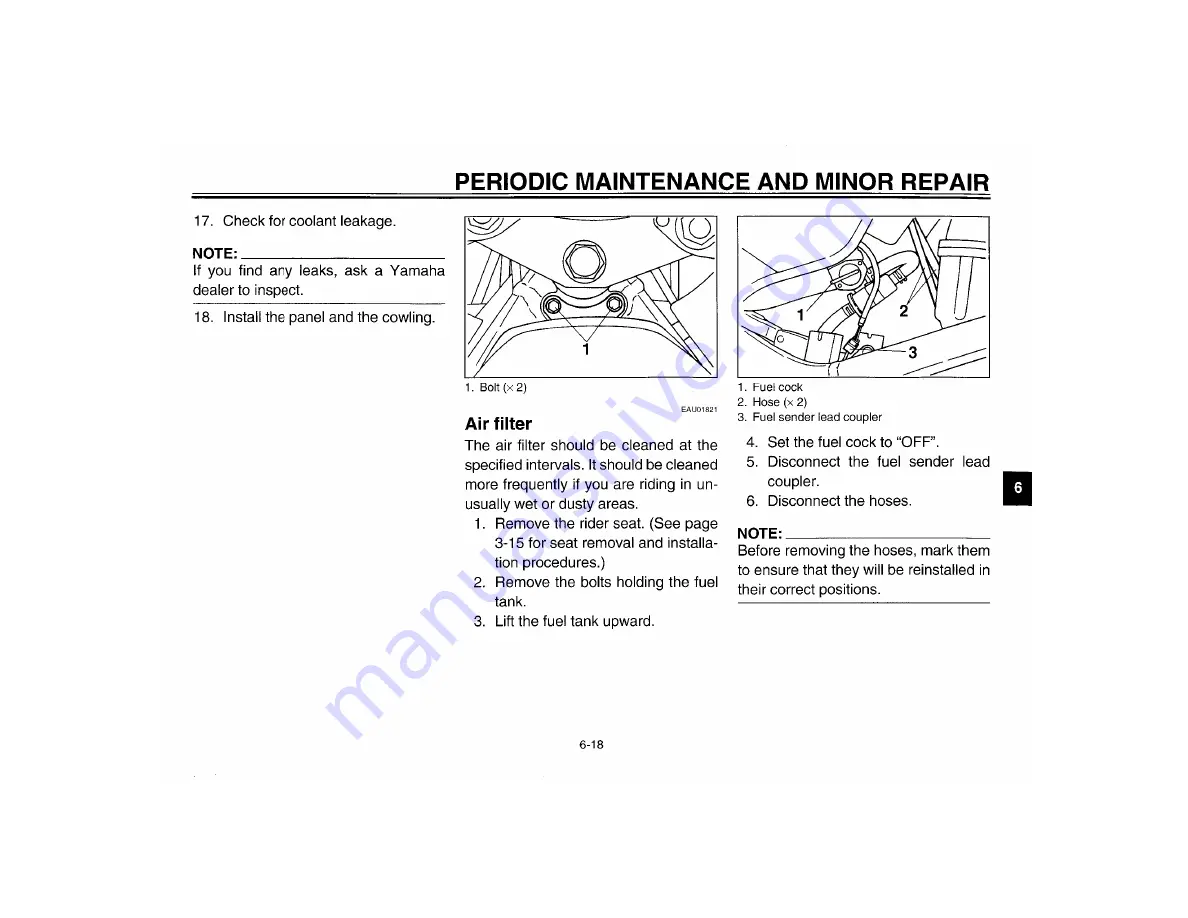 Yamaha YZF-R6M Owner'S Manual Download Page 76