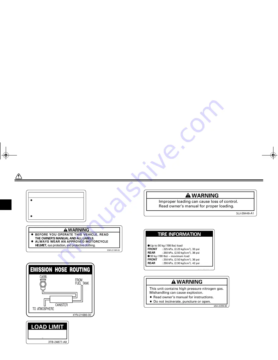 Yamaha YZF600RC Owner'S Manual Download Page 14