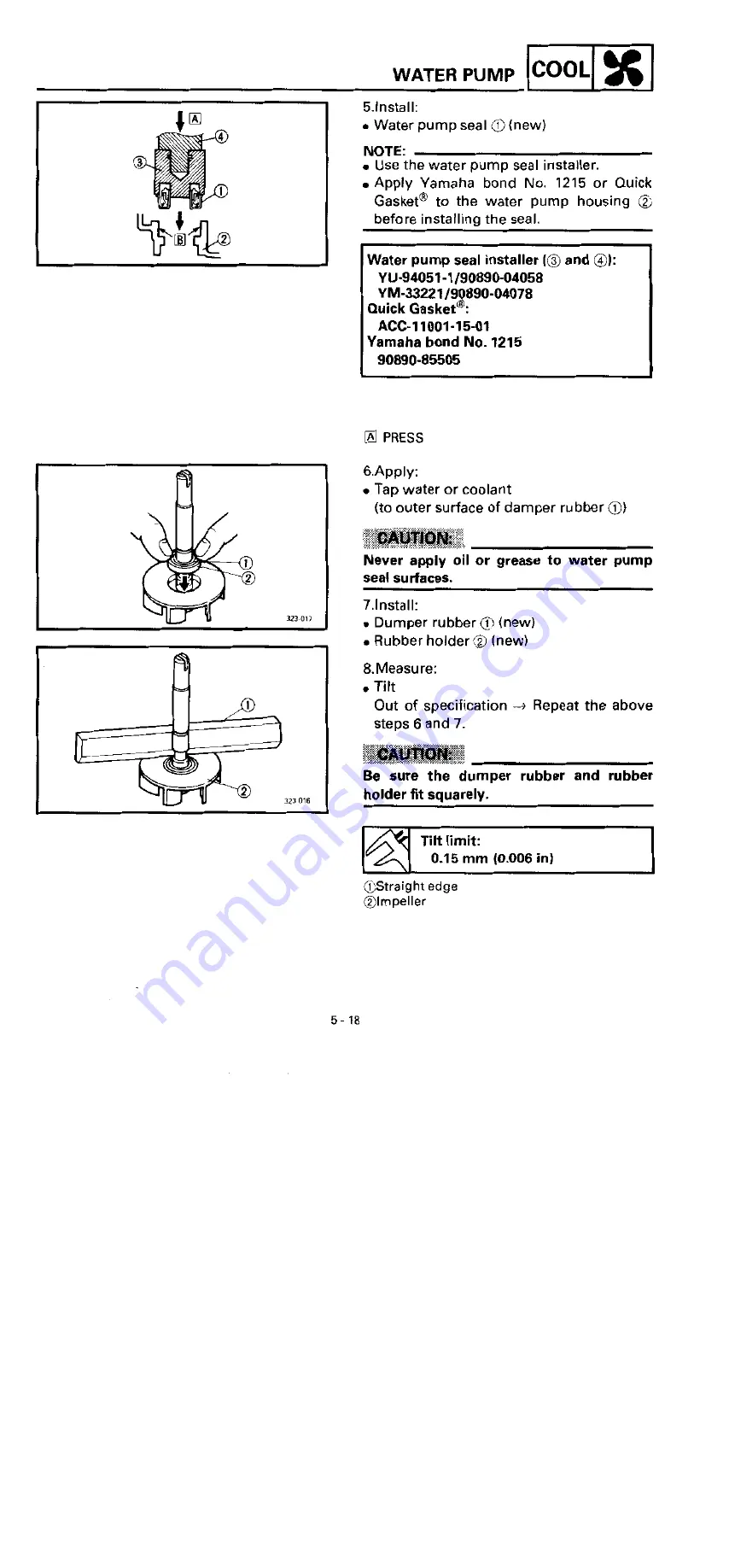 Yamaha YZF750R Service Manual Download Page 262