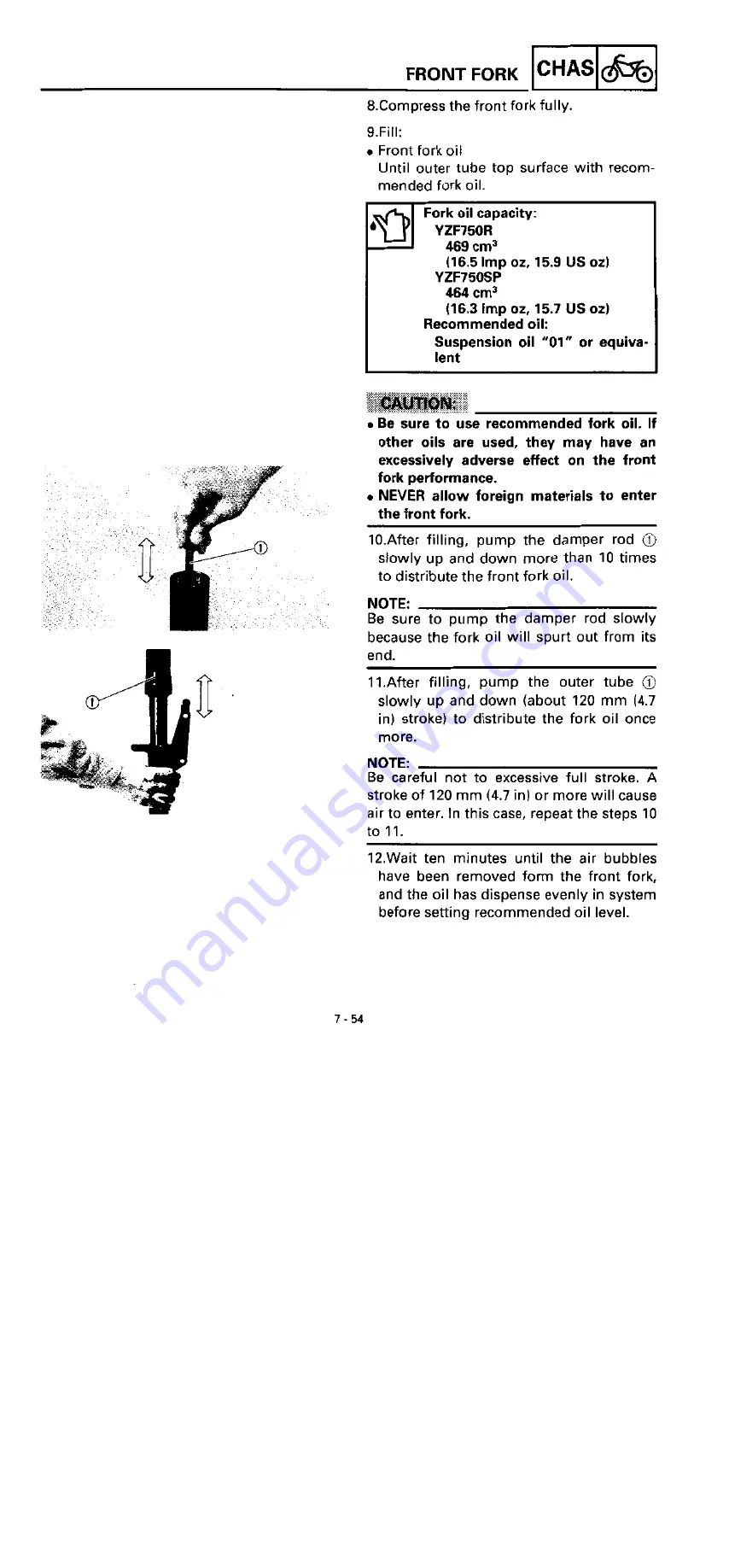 Yamaha YZF750R Service Manual Download Page 341