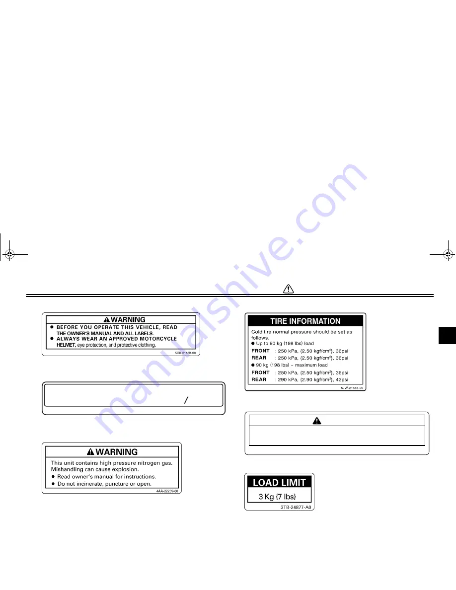 Yamaha YZFR6V(C) Owner'S Manual Download Page 15