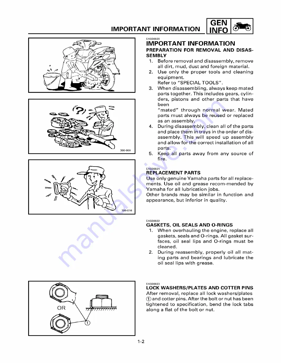 Yamaha ZUMA YW50T Service Manual Download Page 17