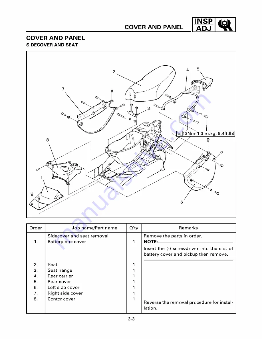 Yamaha ZUMA YW50T Скачать руководство пользователя страница 43