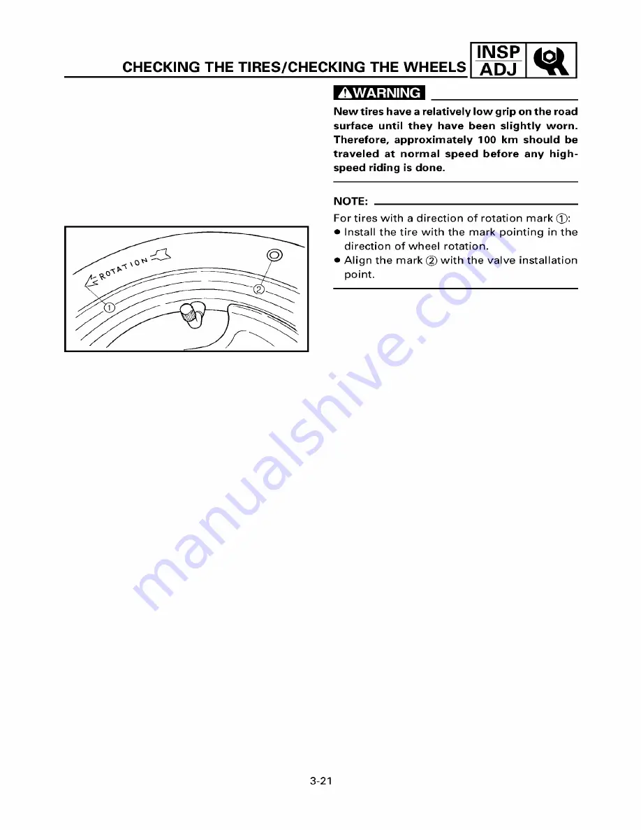 Yamaha ZUMA YW50T Service Manual Download Page 61