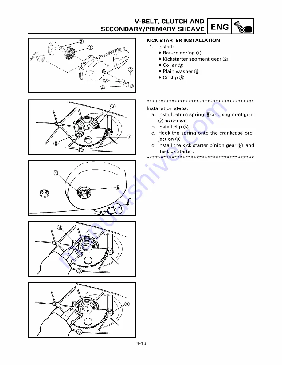 Yamaha ZUMA YW50T Service Manual Download Page 85