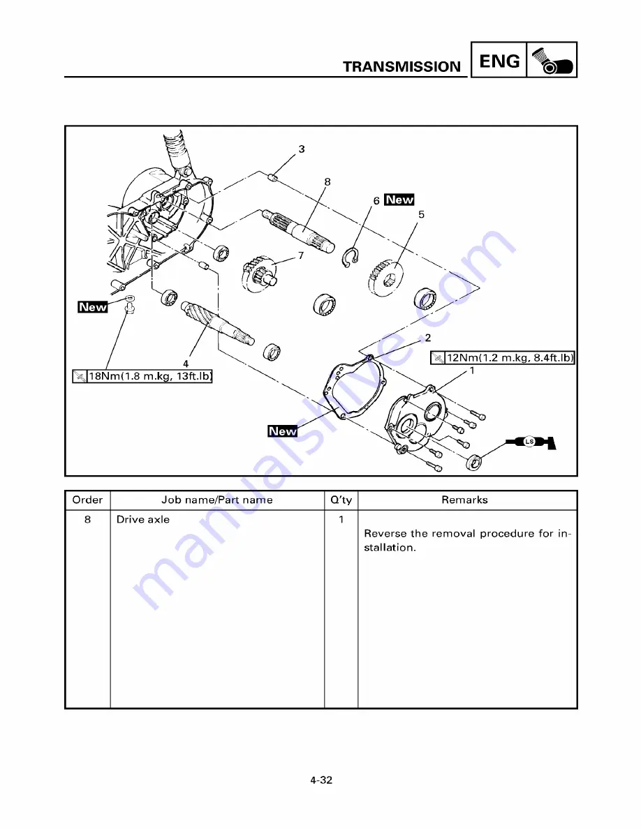 Yamaha ZUMA YW50T Service Manual Download Page 104