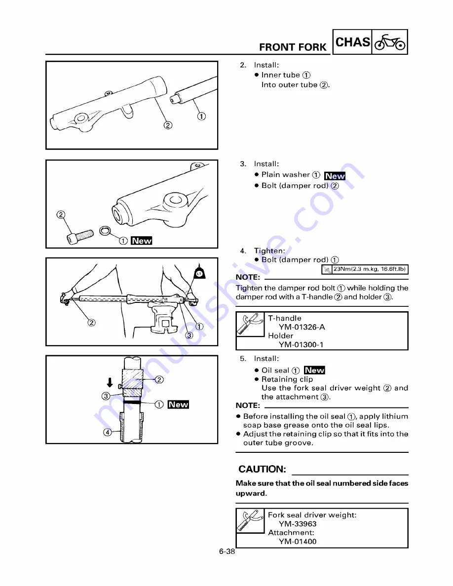 Yamaha ZUMA YW50T Service Manual Download Page 158