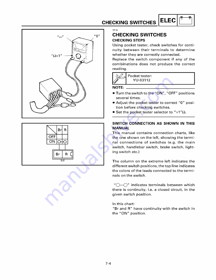 Yamaha ZUMA YW50T Service Manual Download Page 162