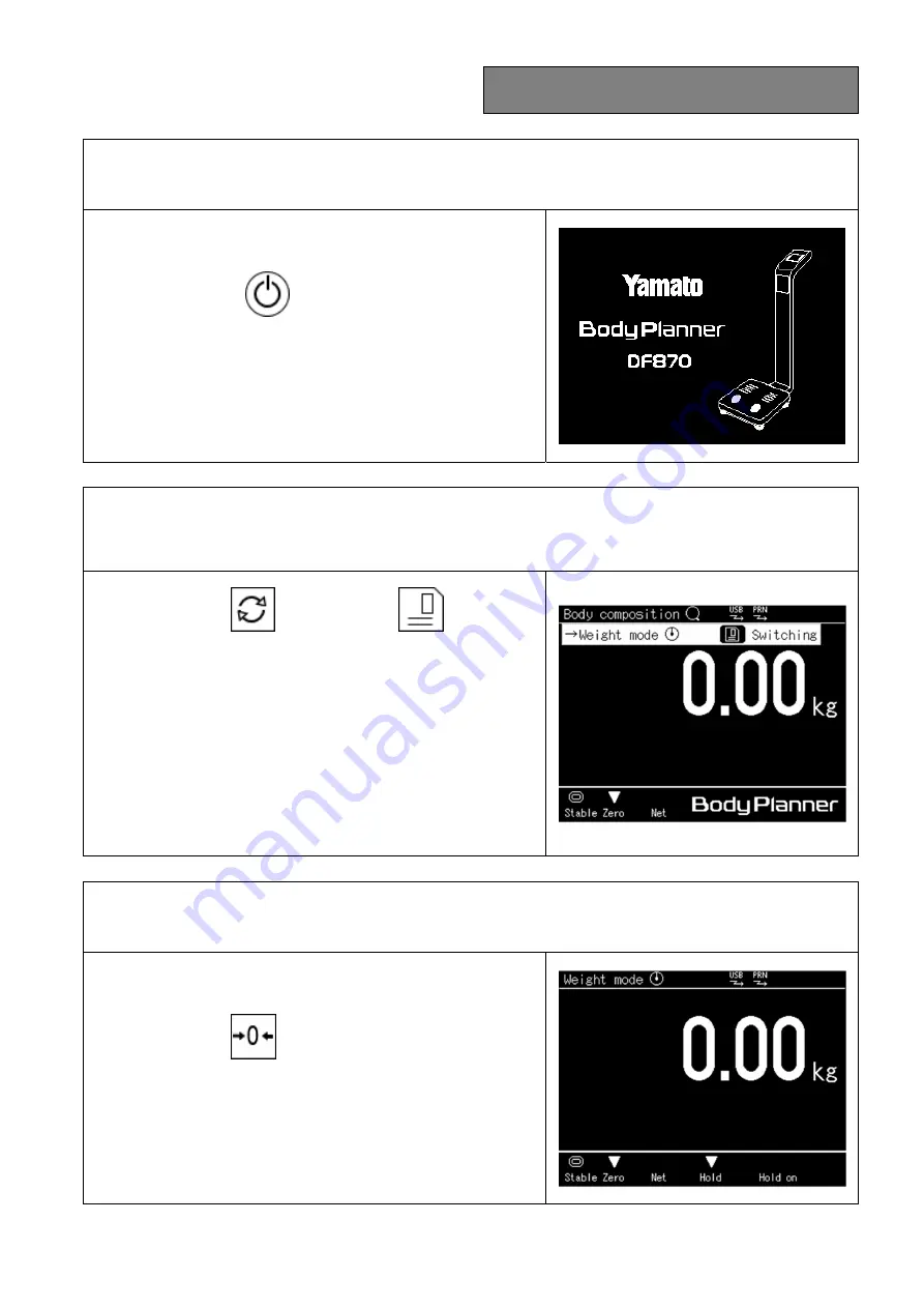 Yamato Body Planner DF870 Operation Manual Download Page 13