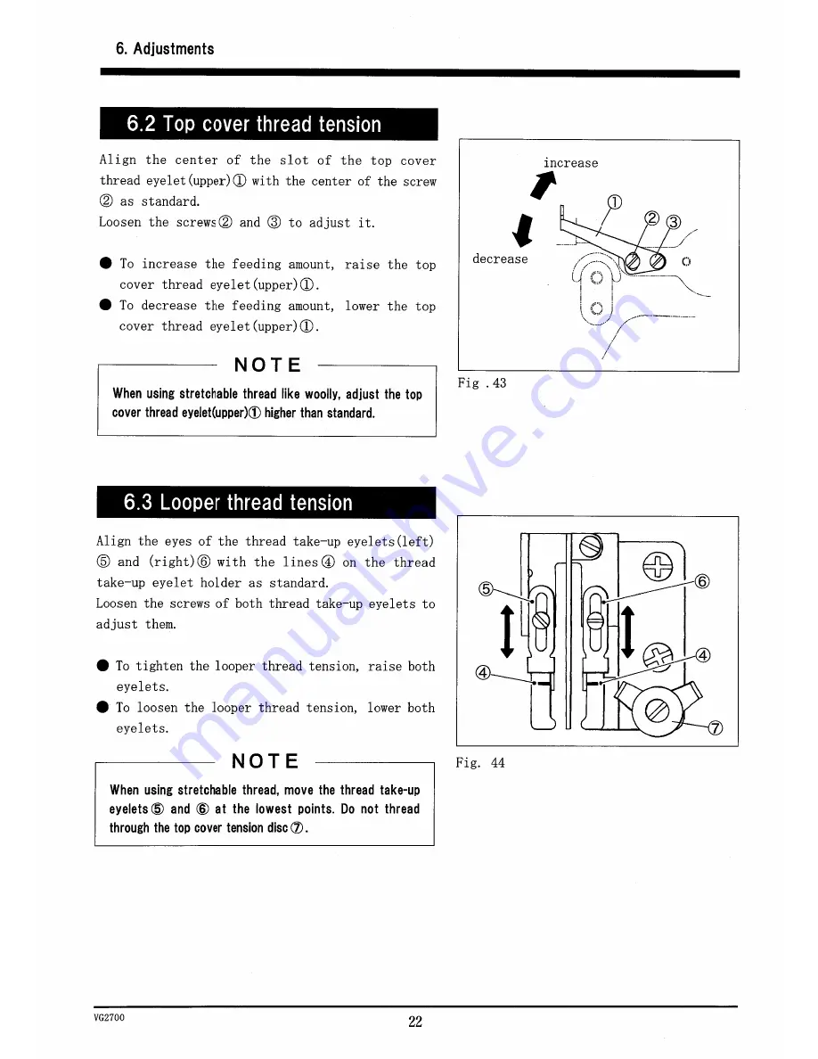 Yamato VG2700 class Instruction Manual Download Page 29