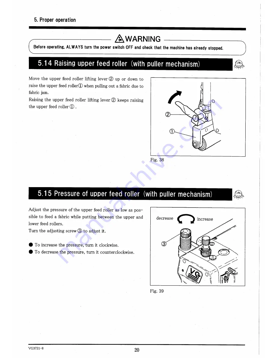 Yamato VG3721-8 Instruction Manual Download Page 27