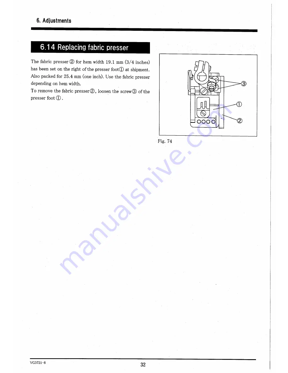 Yamato VG3721-8 Instruction Manual Download Page 39