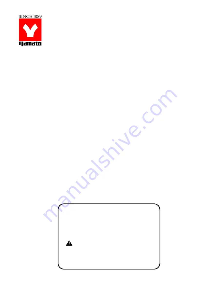 Yamato WS 200 Instruction Manual Download Page 1