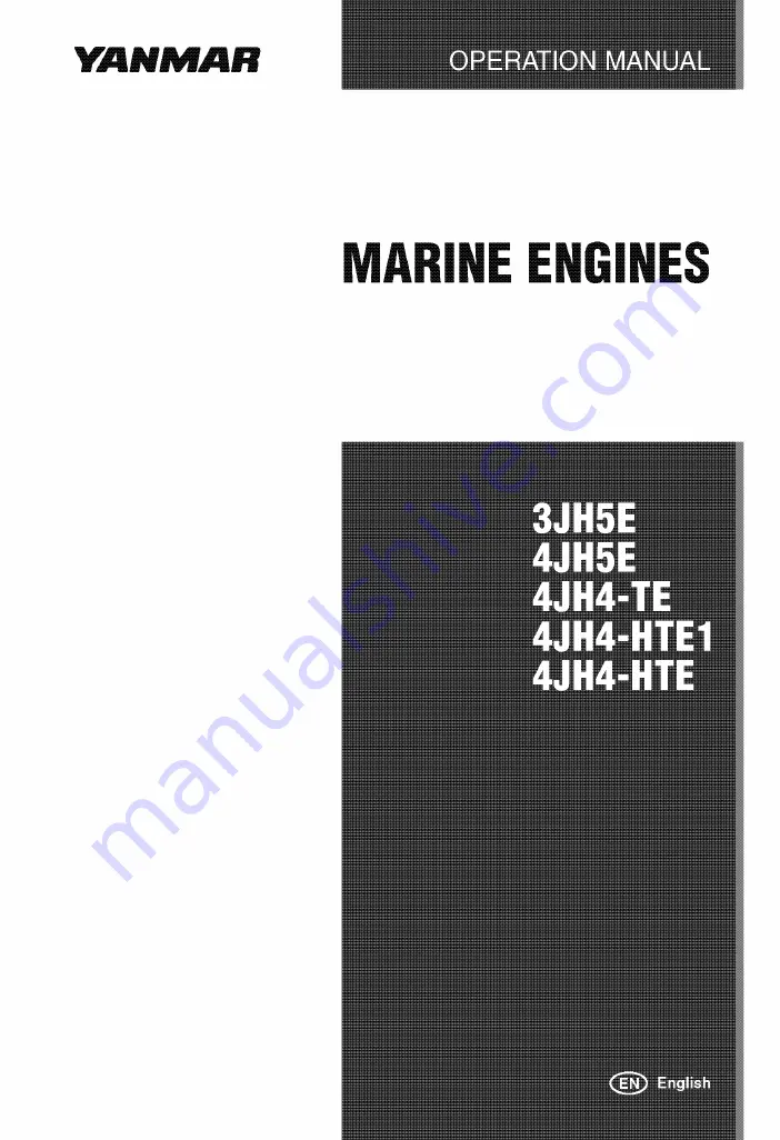 Yanmar 3JH5E Скачать руководство пользователя страница 3