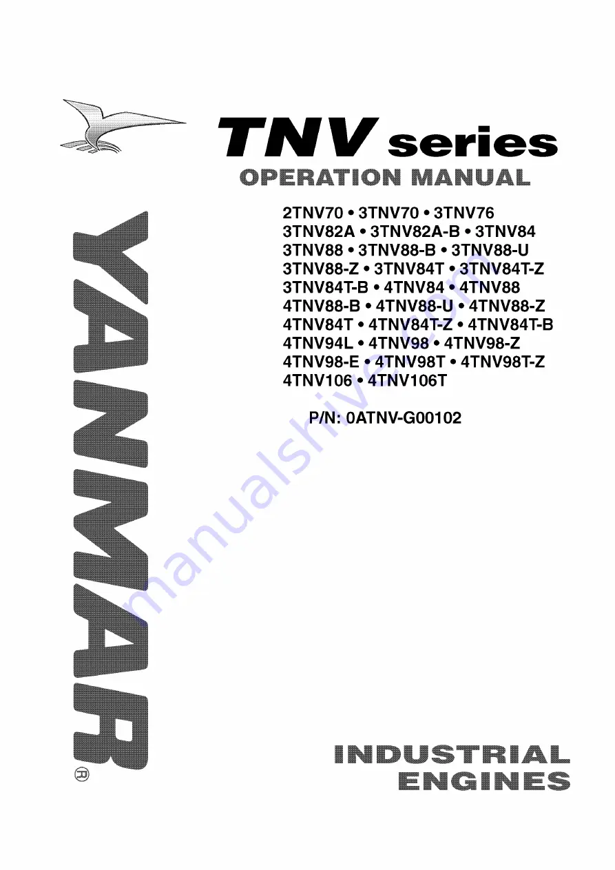 Yanmar 3TNV82A-B Operation Manual Download Page 3