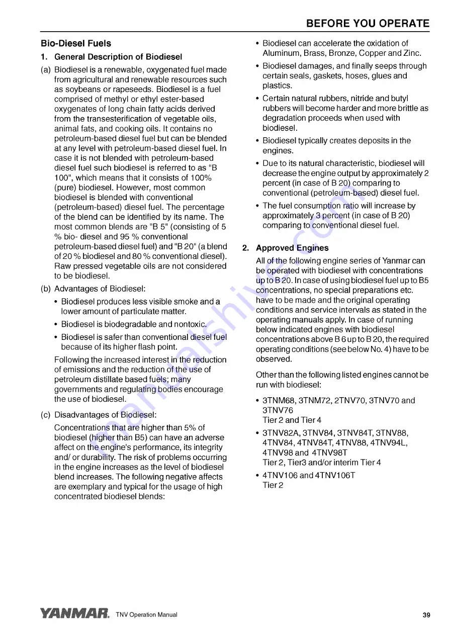 Yanmar 3TNV82A-B Operation Manual Download Page 63