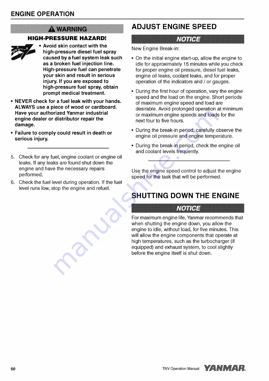 Yanmar 3TNV82A-B Operation Manual Download Page 84