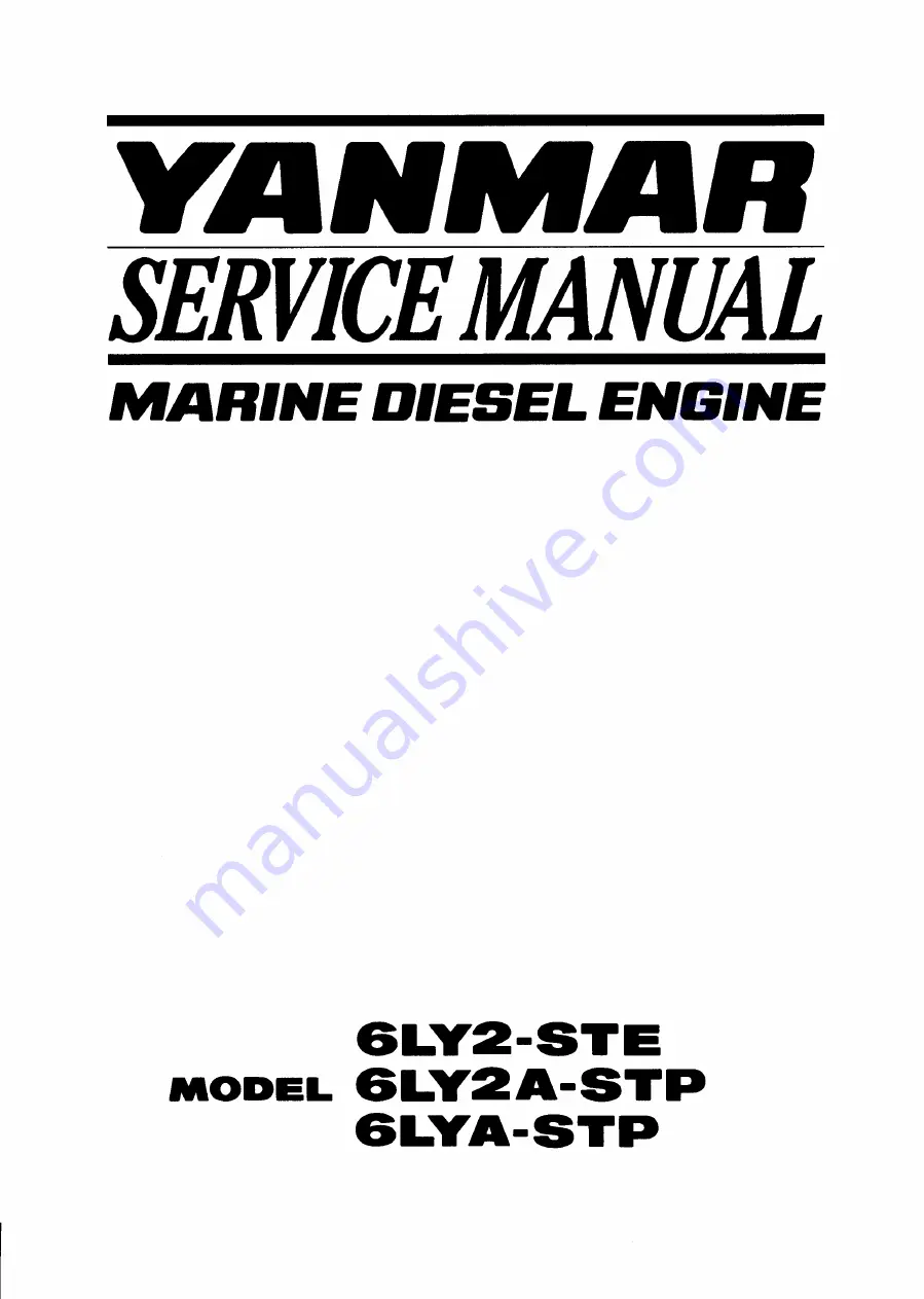 Yanmar 6LY2-STE Service Manual Download Page 2