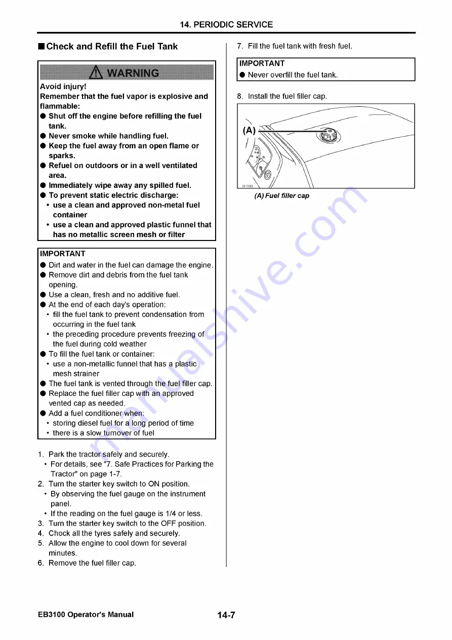 Yanmar EB3100 Operator'S Manual Download Page 112