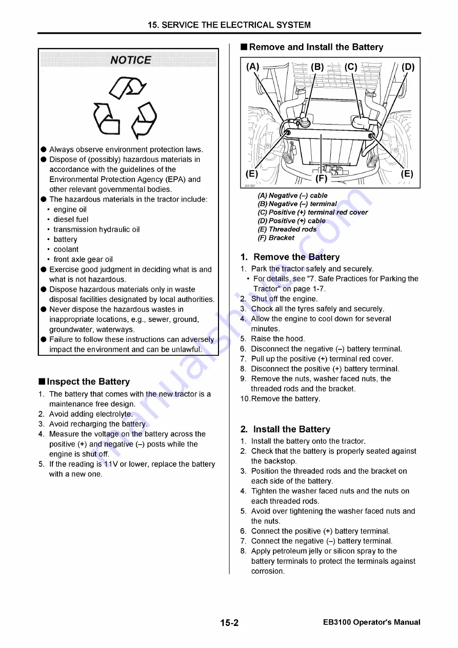 Yanmar EB3100 Operator'S Manual Download Page 141