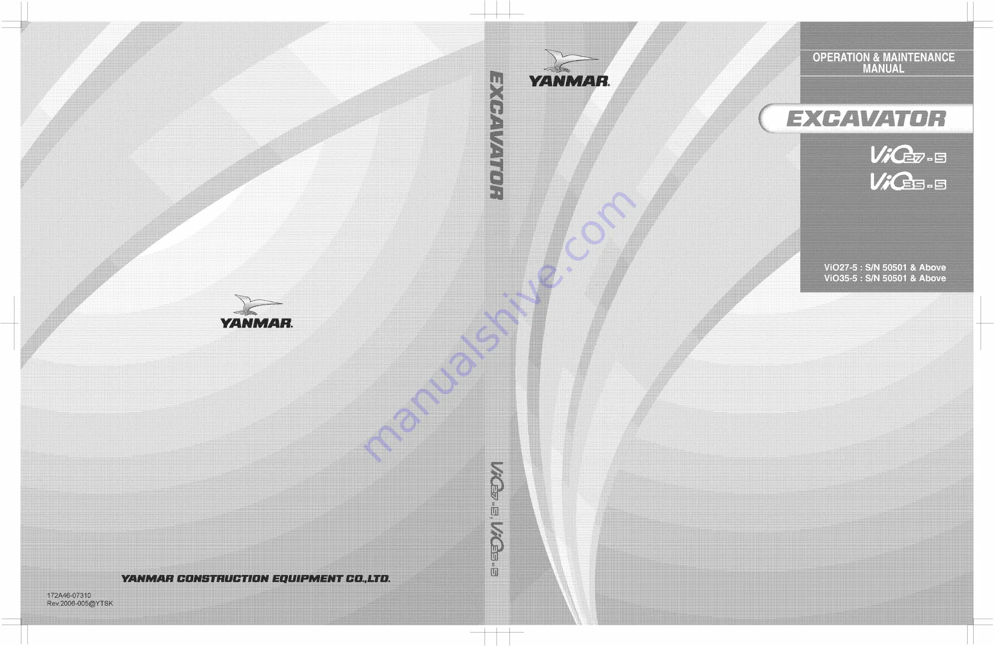 Yanmar ViO 27-5 Operation & Maintenance Manual Download Page 1