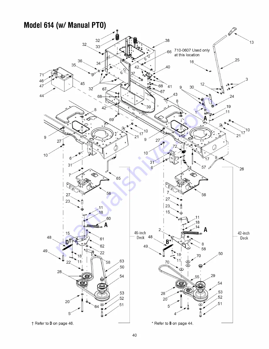 Yard-Man 614 Series Operator'S Manual Download Page 40