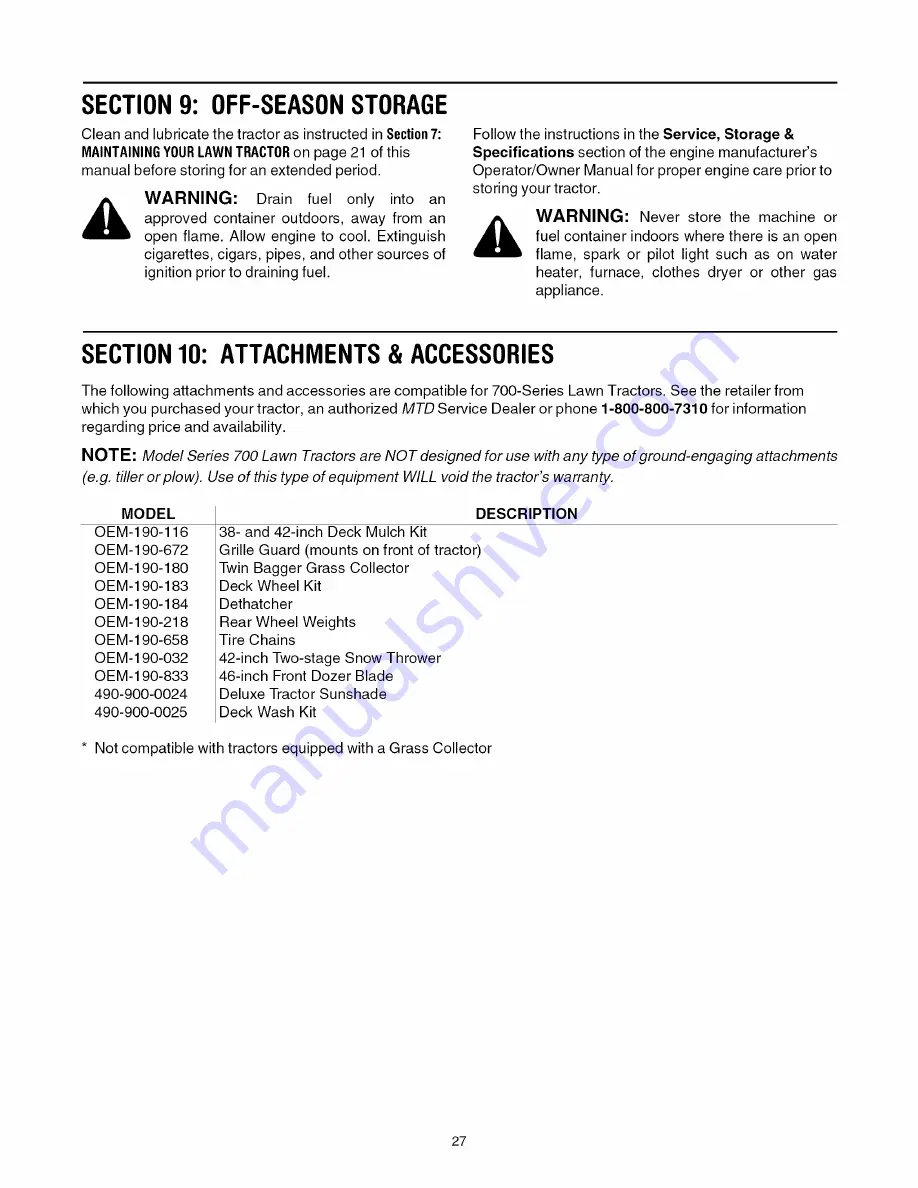 Yard-Man 791 Operator'S Manual Download Page 27