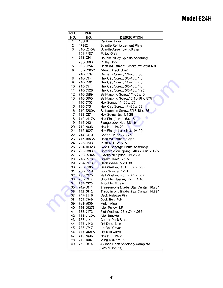 Yard-Man Revolution 624 Operator'S Manual Download Page 41