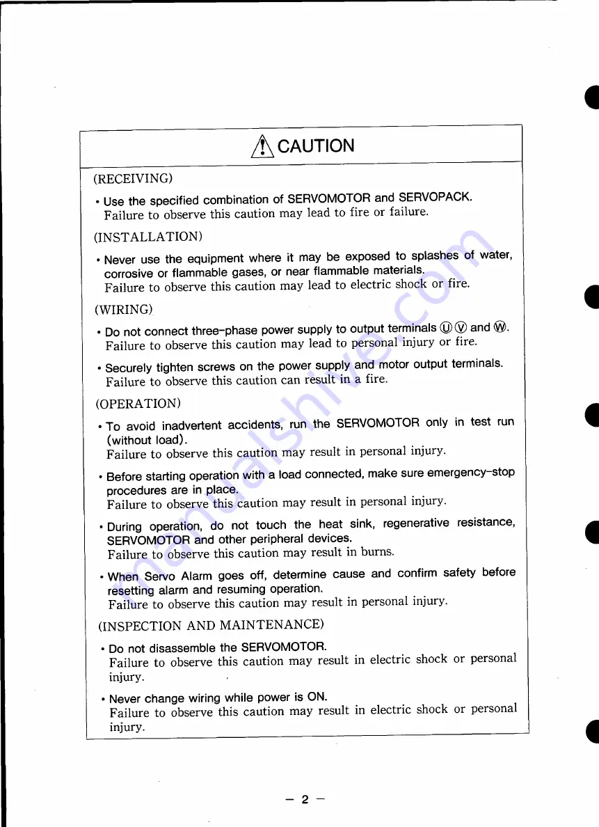 YASKAWA CACR-HR BAB Series Manual Download Page 4