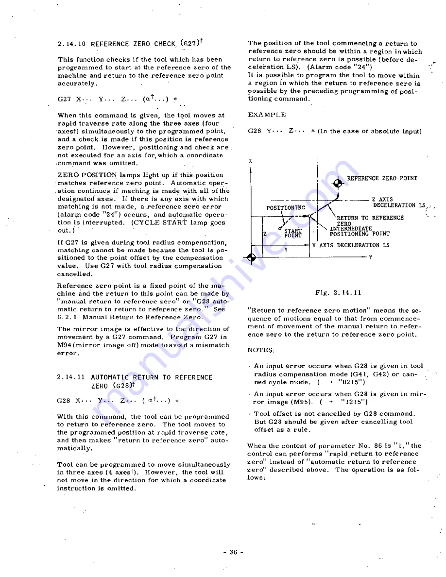 YASKAWA YASNAC 3000G Скачать руководство пользователя страница 43