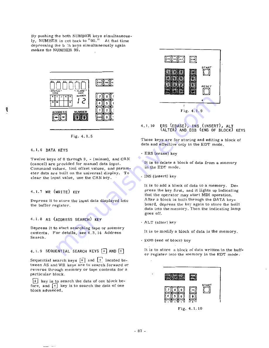 YASKAWA YASNAC 3000G Operator'S Manual Download Page 94