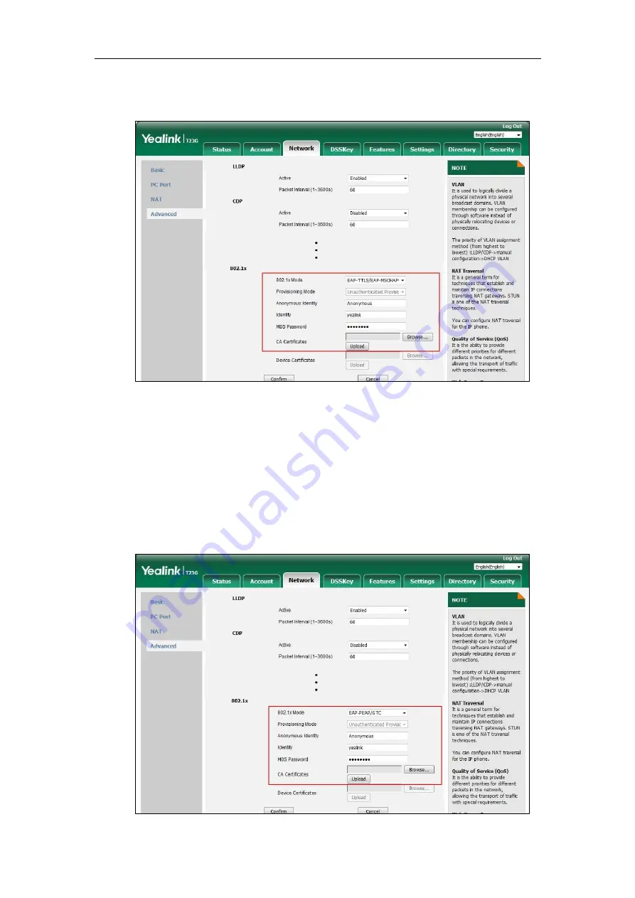 Yealink 802.1X Technical White Paper Download Page 15