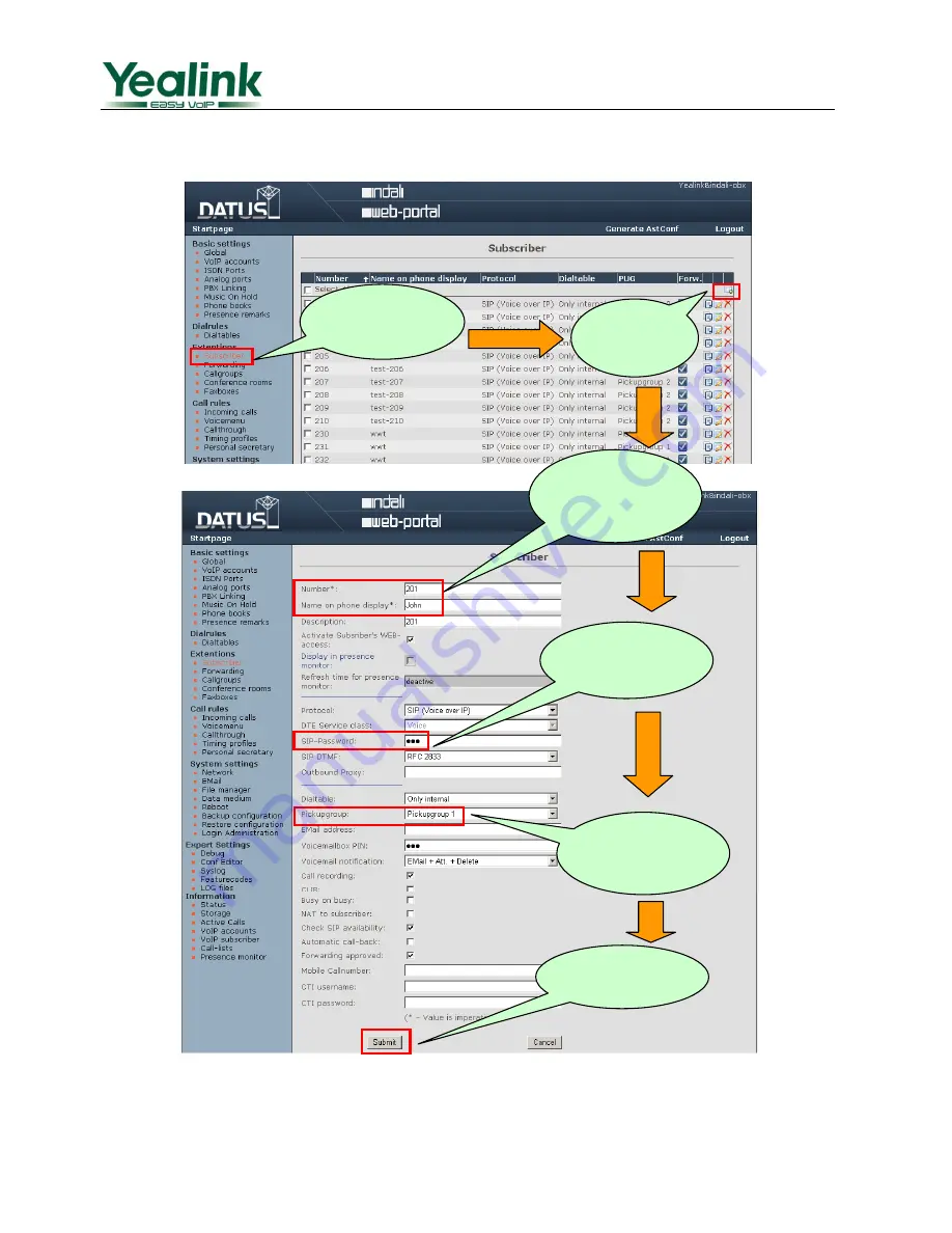 Yealink Datus PBX Скачать руководство пользователя страница 8