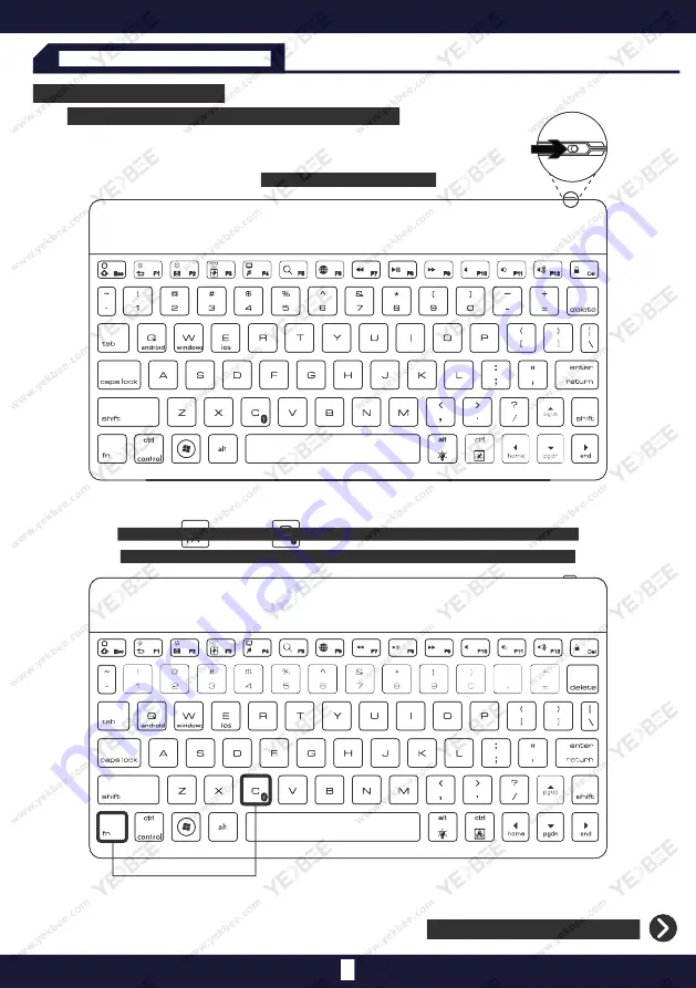 Yekbee iPad Folio Keyboard Case User Manual Download Page 3