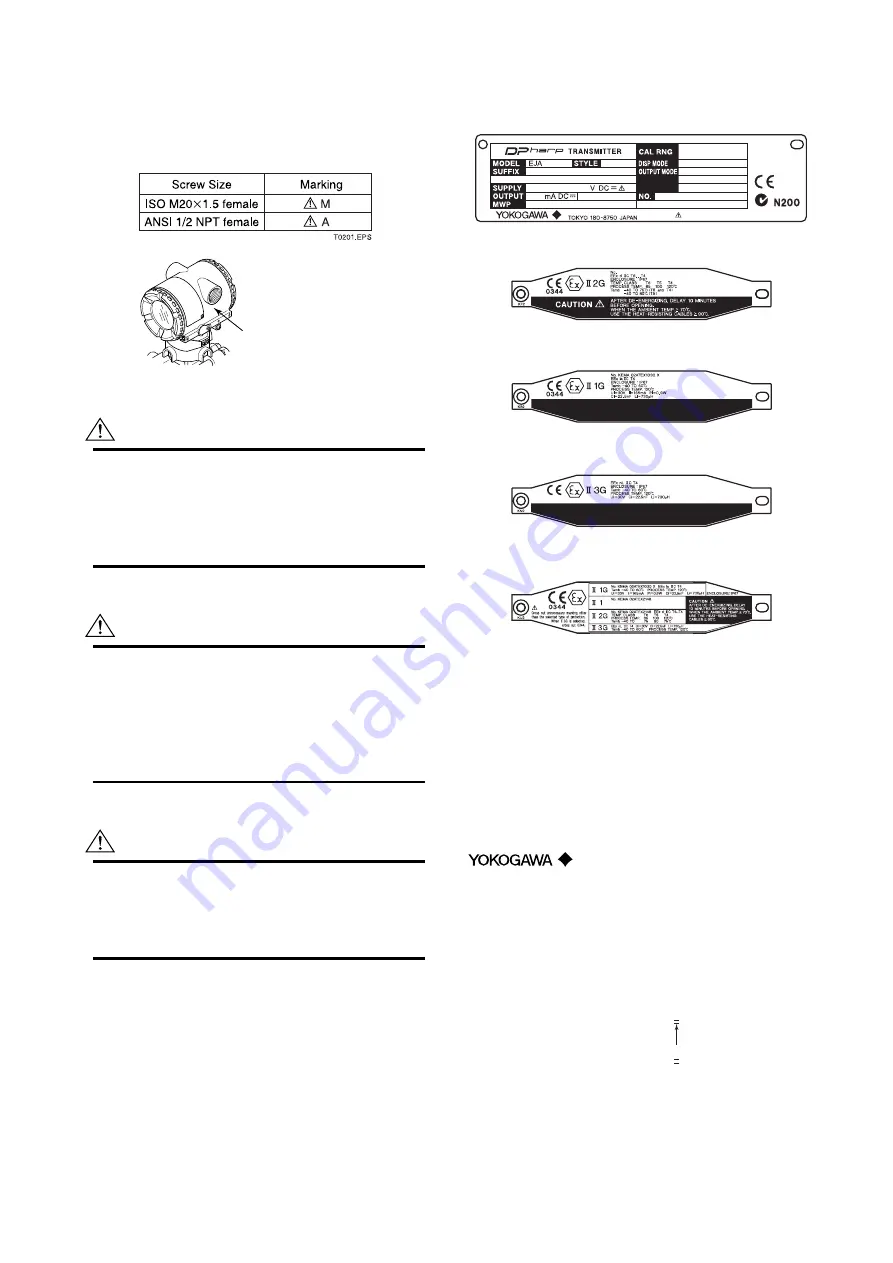 YOKOGAWA AE100D Instruction Manual Download Page 418