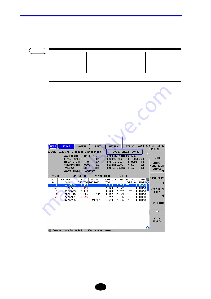 YOKOGAWA AQ7260 OTDR Скачать руководство пользователя страница 213