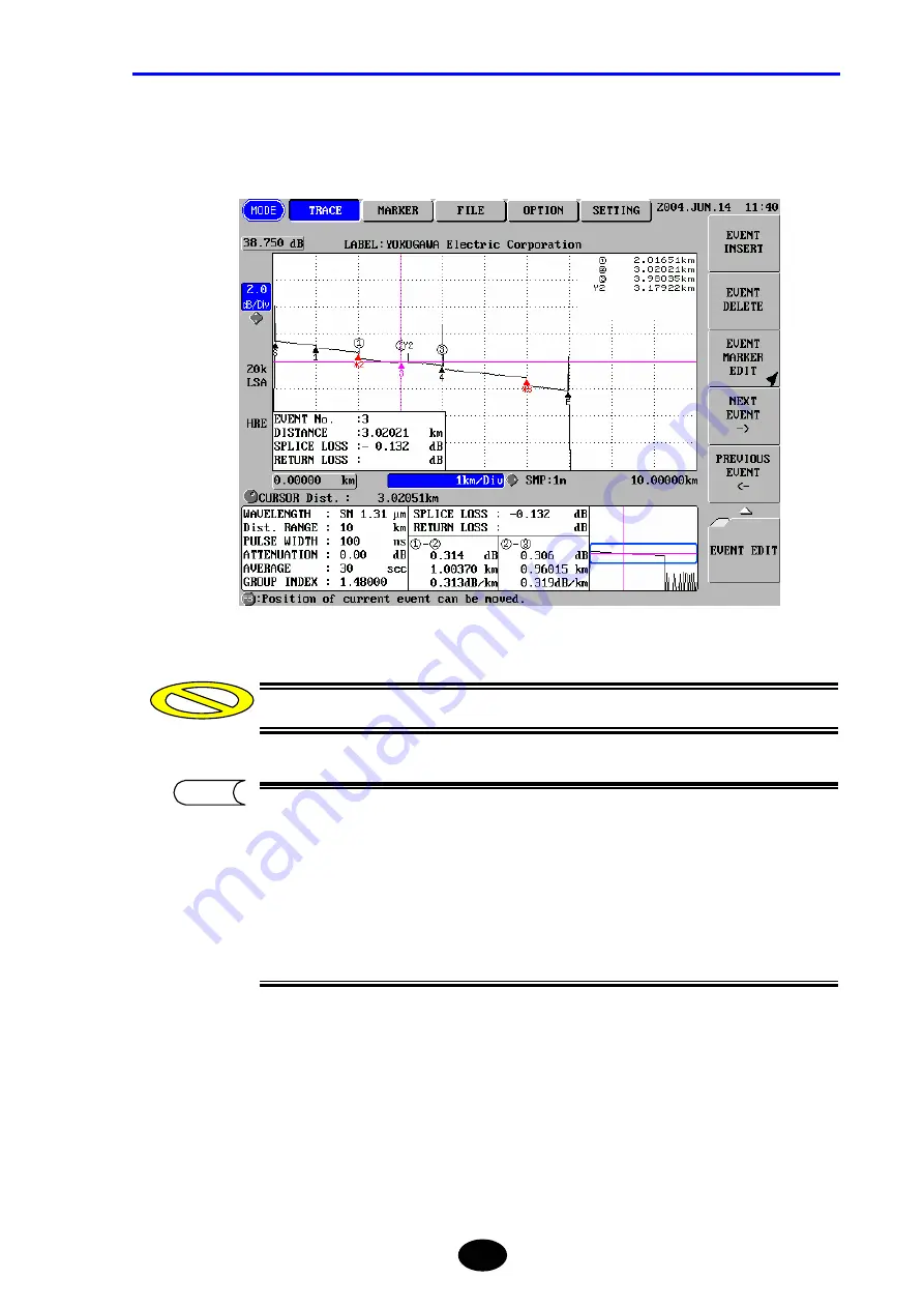 YOKOGAWA AQ7260 OTDR Скачать руководство пользователя страница 230