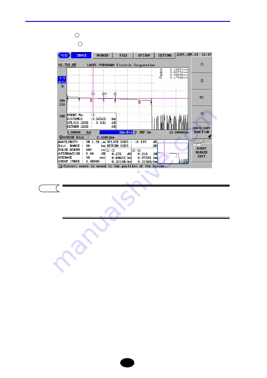 YOKOGAWA AQ7260 OTDR Скачать руководство пользователя страница 239