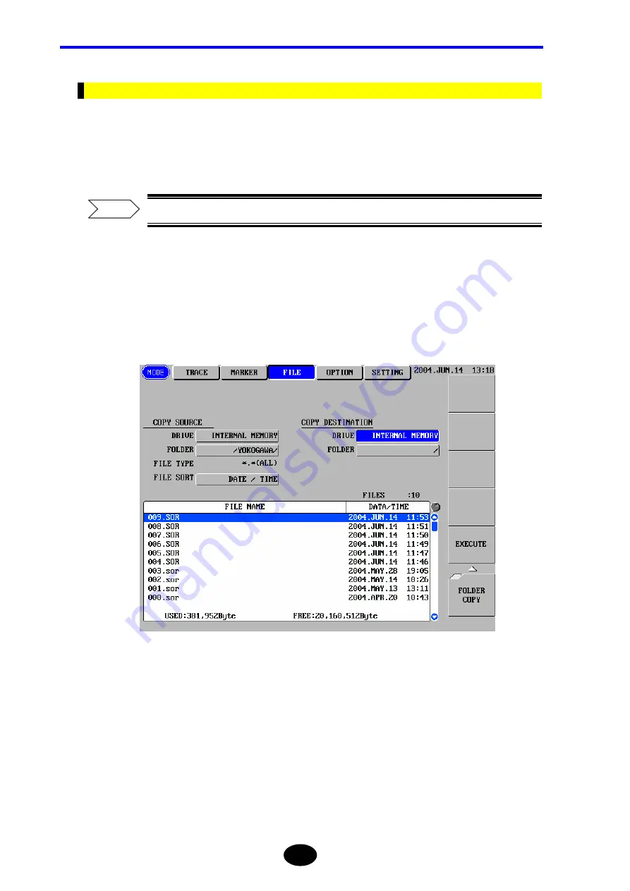 YOKOGAWA AQ7260 OTDR User Manual Download Page 293