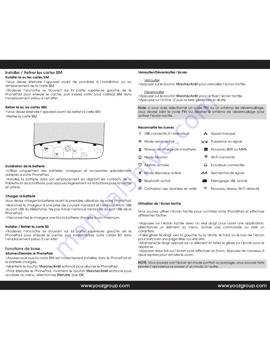 YOOZ PhonePad 702 Start Manual Download Page 3