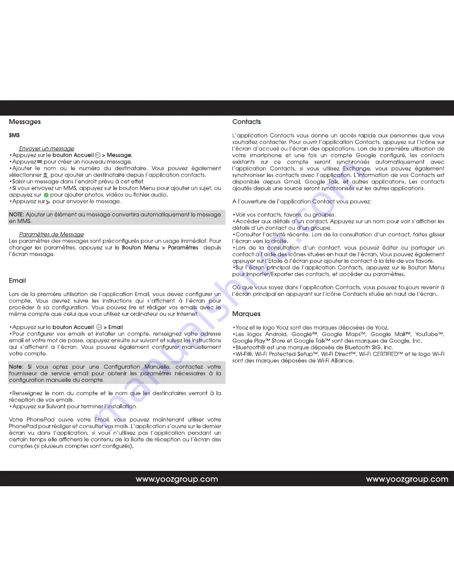 YOOZ PhonePad 702 Start Manual Download Page 6