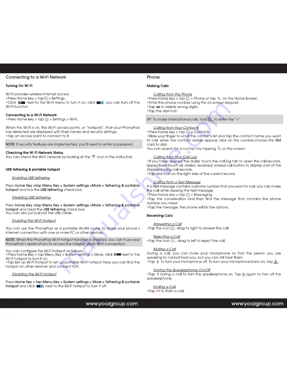 YOOZ PhonePad 702 Start Manual Download Page 11
