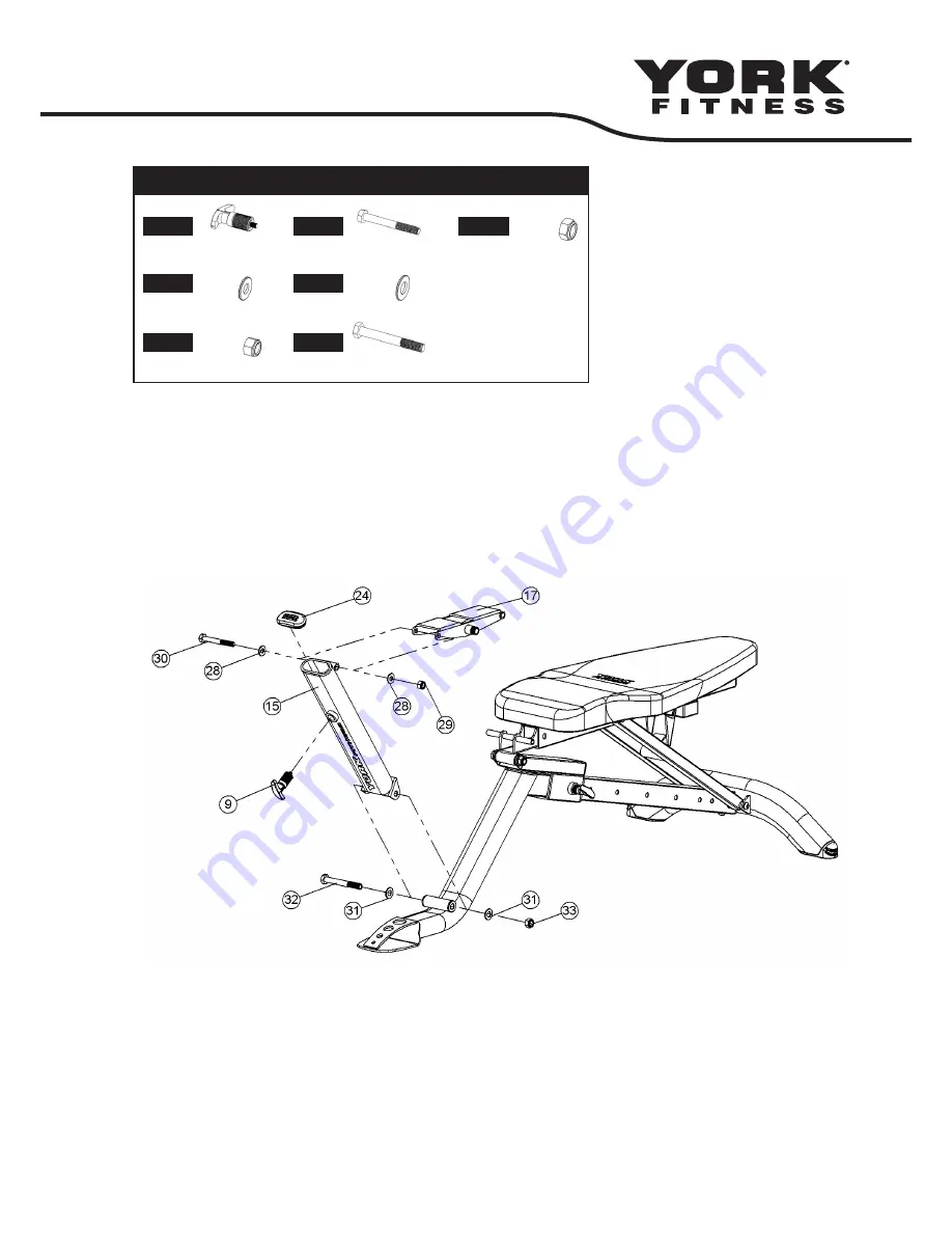 York Fitness diamonddumbell bench Owner'S Manual Download Page 9