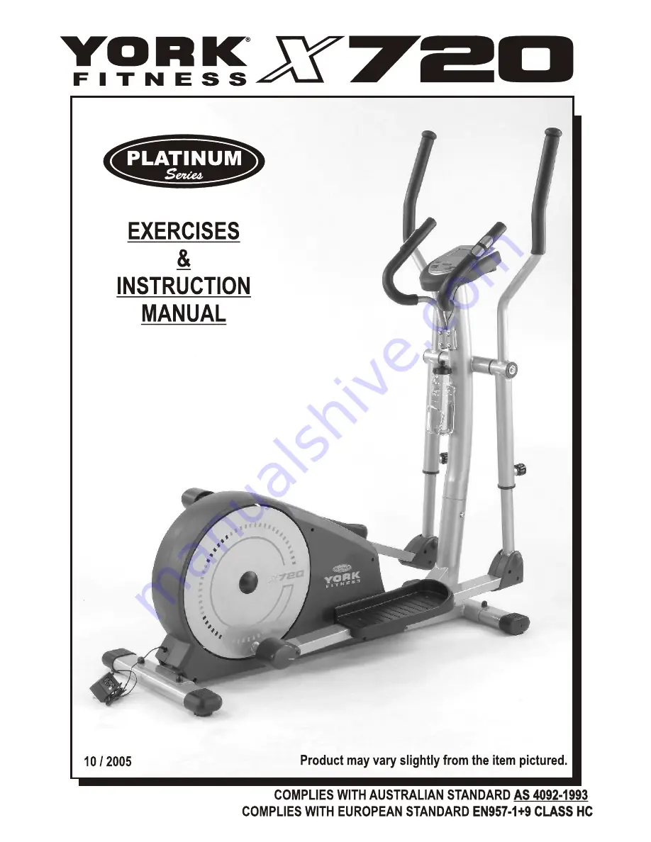 York Fitness X720 Exercises & Instruction Manual Download Page 1