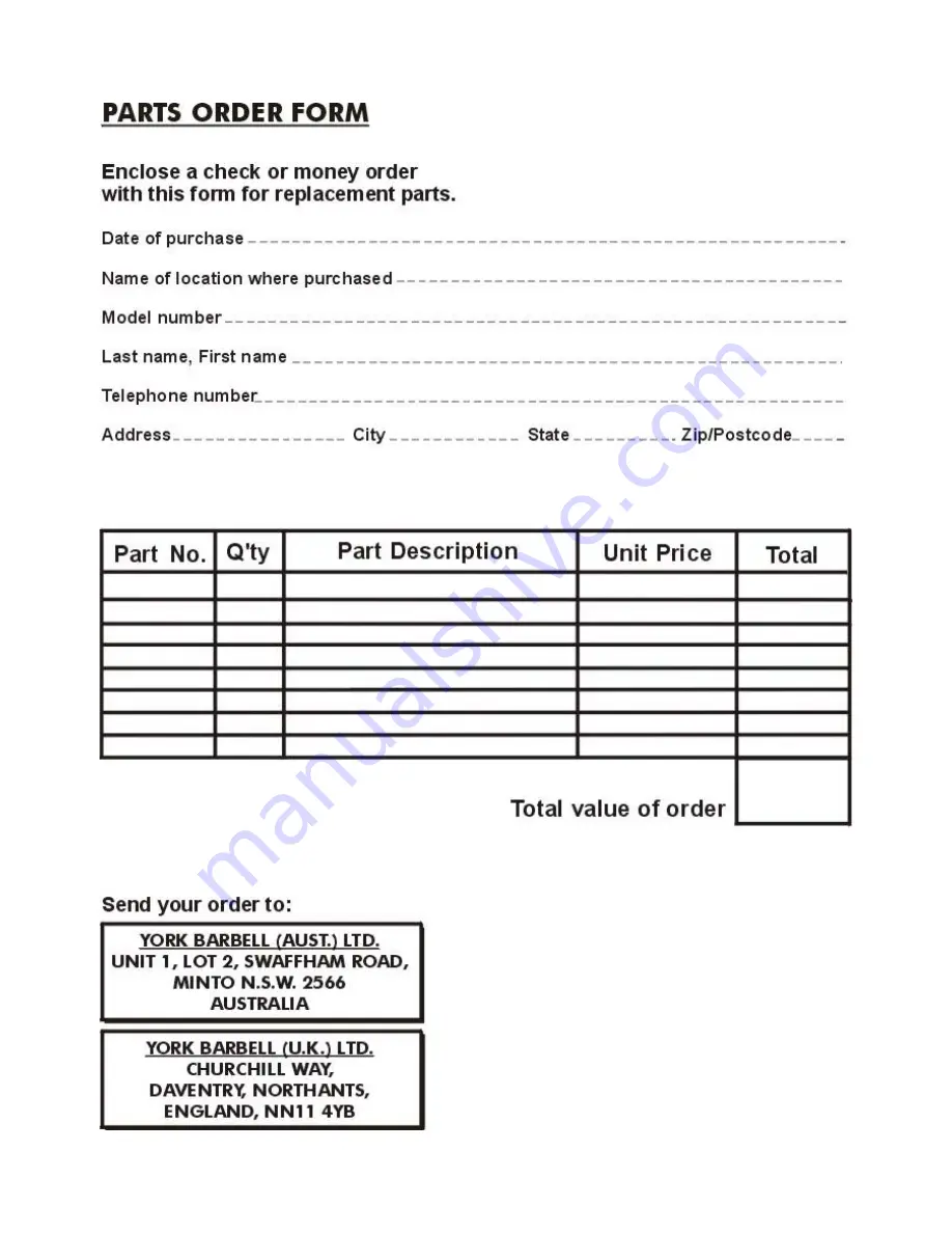 York Fitness YORK PACER 3700 Instruction Manual Download Page 24